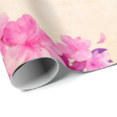 花フローラ背景紙 ラッピングペーパー (ロールコーナー)