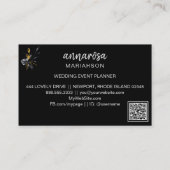 *~*花フローラ金ゴールドシルバーロゴQR写真 名刺 (裏面)