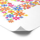 花フローラA （モノグラム） ポスター (角)