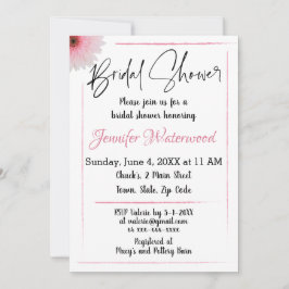 花ブライダルシャワー付き招待状 招待状