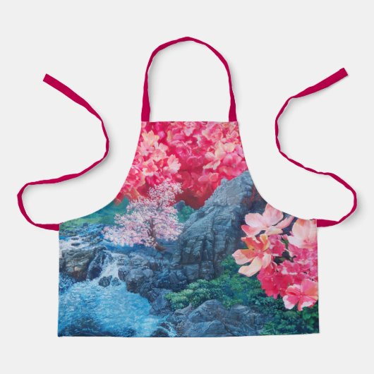 花プリントエプロン エプロン (正面)