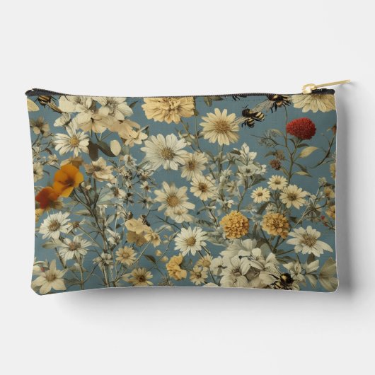 花プリントカットソー小包袋 アクセサリーポーチ (裏面)