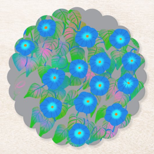 花プリント春・夏用 ペーパーコースター (正面)