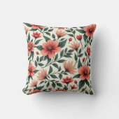花プリント枕 クッション (正面)