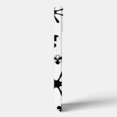 花プリント白黒SpeckiPhoneケース Case-Mate iPhoneケース (裏面 / 右)