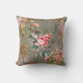 花プリント装飾用クッション クッション (正面)
