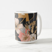 花プリント コーヒーマグカップ (正面右)