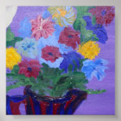 花プリント ポスター (正面)