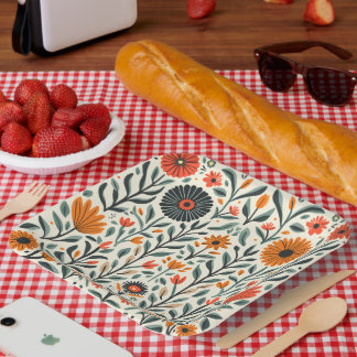 花プレート ペーパープレート