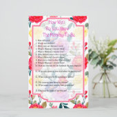 花ベビーシャワーゲームをどれだけ知っているか (スタンド正面)