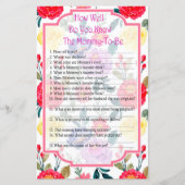 花ベビーシャワーゲームをどれだけ知っているか (正面)