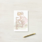 花ベビー名スクランブルベビーシャワーワードゲーム ポストイット (デスク上)