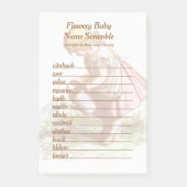 花ベビー名スクランブルベビーシャワーワードゲーム ポストイット (正面)