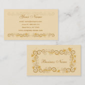 花ベージュ名刺 名刺 (正面/裏面)