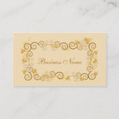 花ベージュ名刺 名刺 (裏面)