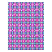 花ペア赤と白抽象芸術色塗り テーブルクロス (正面)