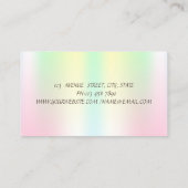 花ホログラフィエレガントック手作り 名刺 (裏面)