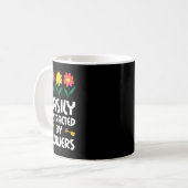 花ボタニーに容易に気を取らおもしろいれる コーヒーマグカップ (正面左)