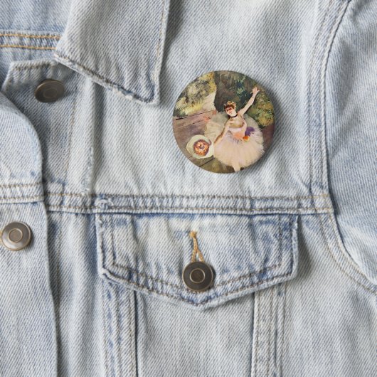 花ボタンの花束を持つバレリーナのガスを抜いて下さい 缶バッジ (インサイチュ)