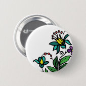 花ボタンの花柄 缶バッジ (正面&裏面)