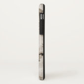 花ボヘミアのヴィンテージのエレガントで白い灰色のバラ Case-Mate iPhoneケース (裏面/左)