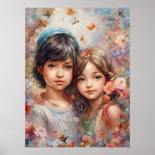 花ポスター付き美少女 ポスター (正面)