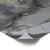 花ポスター付き自転車 ポスター (角)