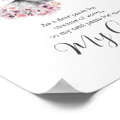 花ポスター付き詩編の水彩鹿 ポスター (角)