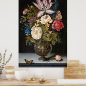 花ポスター付き静物詩 ポスター (キッチン)