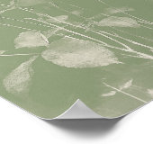 花ポットグリーンワイルドフラワーシアノタイプ1 ポスター (角)