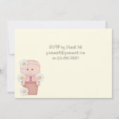 花ポットベビー1st誕生日招待状for Girls 招待状 (裏面)