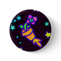 花ポットロケットエイリアンの宇宙ピン