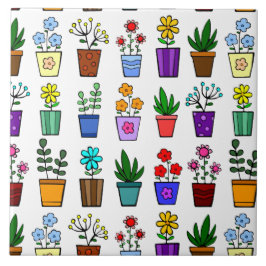 花ポット陶磁器タイル タイル