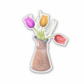 花ポット シール (正面)