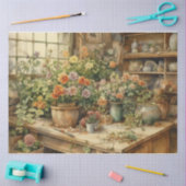 花ポット 薄葉紙 (クラフト)