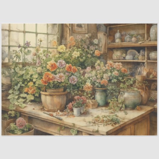 花ポット 薄葉紙 (正面)