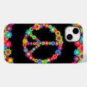 花ポップ・アートの大国の平和 Case-Mate iPhoneケース (裏面 (横))