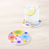 花ポップ・アートの砂岩コースター コースター (側面)