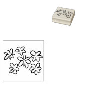 花ポップ・アートの花 ラバースタンプ (押印)