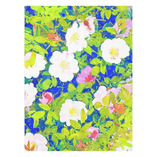 花ポップ・アートの類 テーブルクロス (正面)