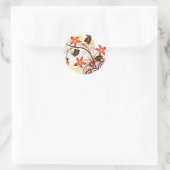 花ポップ・アートの類 ラウンドシール (バッグ)