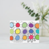 花ポップ・アートの ポストカード (スタンド正面)