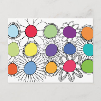 花ポップ・アートの ポストカード