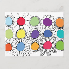 花ポップ・アートの ポストカード