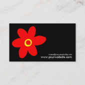 花ポップ・アートの – 黒 名刺 (裏面)