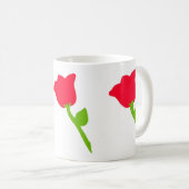 花マグカップ赤い花 コーヒーマグカップ (正面右)
