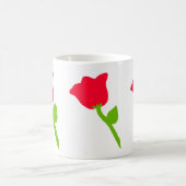 花マグカップ赤い花 コーヒーマグカップ (中央)