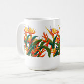 花マグカップ赤緑 コーヒーマグカップ (正面左)