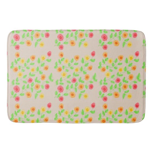 花マット バスマット (正面)