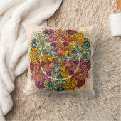 花マンダラ クッション (ブランケット)